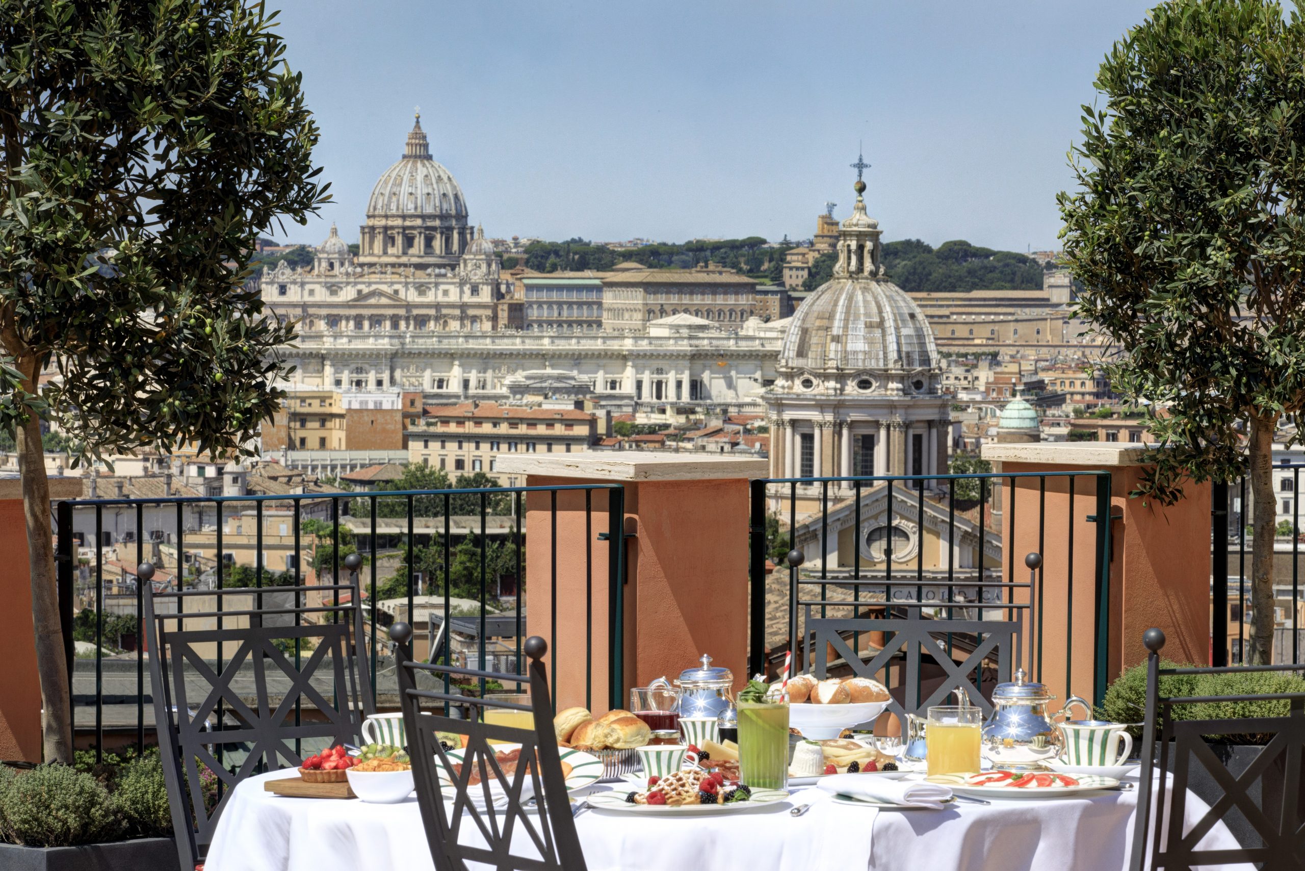 View from Hotel De La Ville's Rooftop Terrace